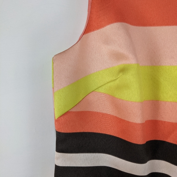 Vince Camuto Stripped Neon Jewel Sheath Dress sz 6 - Picture 14 of 14